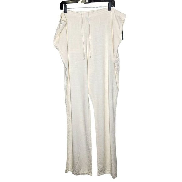 Wild Fable NWT Womens Beige Linen‎ Blend Lounge Pants Size L - Picture 1 of 5